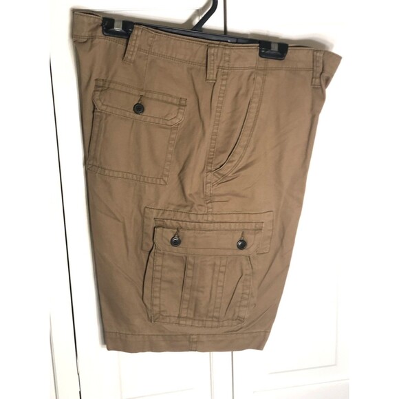 Men's Arizona Jean Co. Cargo Shorts Khaki Size 40 100% Cotton Button Pockets NEW - Picture 6 of 10